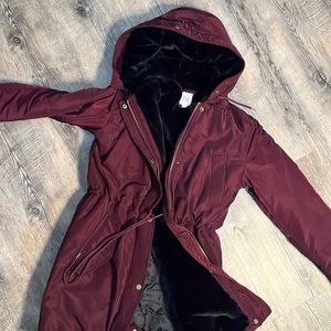 Gap Maroon/Purple Iridescent Parka